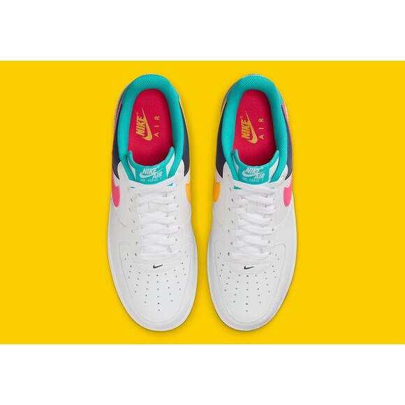 Nike Air Force 1 '07 Shoes White Thunder Blue Pink HF4849-100 Men's Sizes NEW - Picture 3 of 7